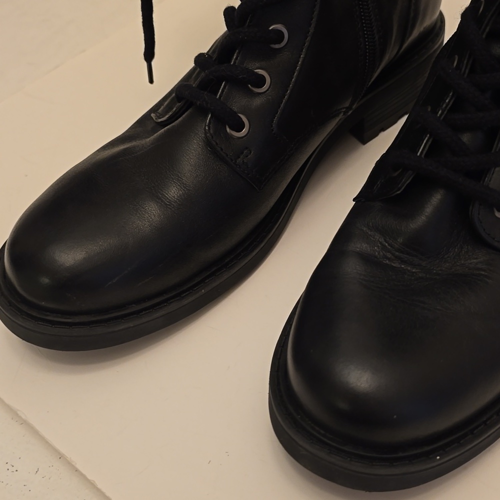 Clarks Women's Orinico Style Lace Up Zipper Black Leather Boots Size 10 M - Picture 17 of 17